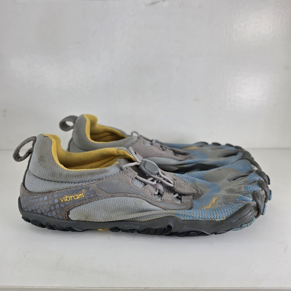 Vibram FiveFingers Bikila LS Women 38 US 7.5 Barefoot Running Shoes Gray Blue W